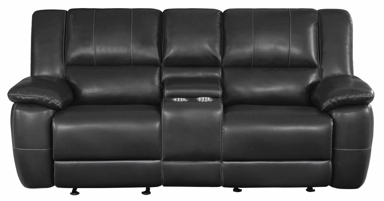Lee Upholstered Pillow Top Arm Living Room Set Black - What A Room