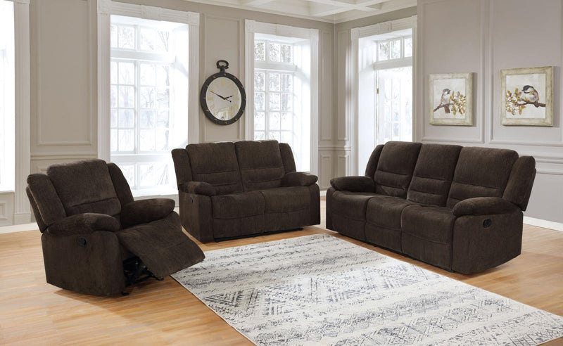 Gordon Upholstered Tufted Living Room Set Chocolate Brown - What A Room