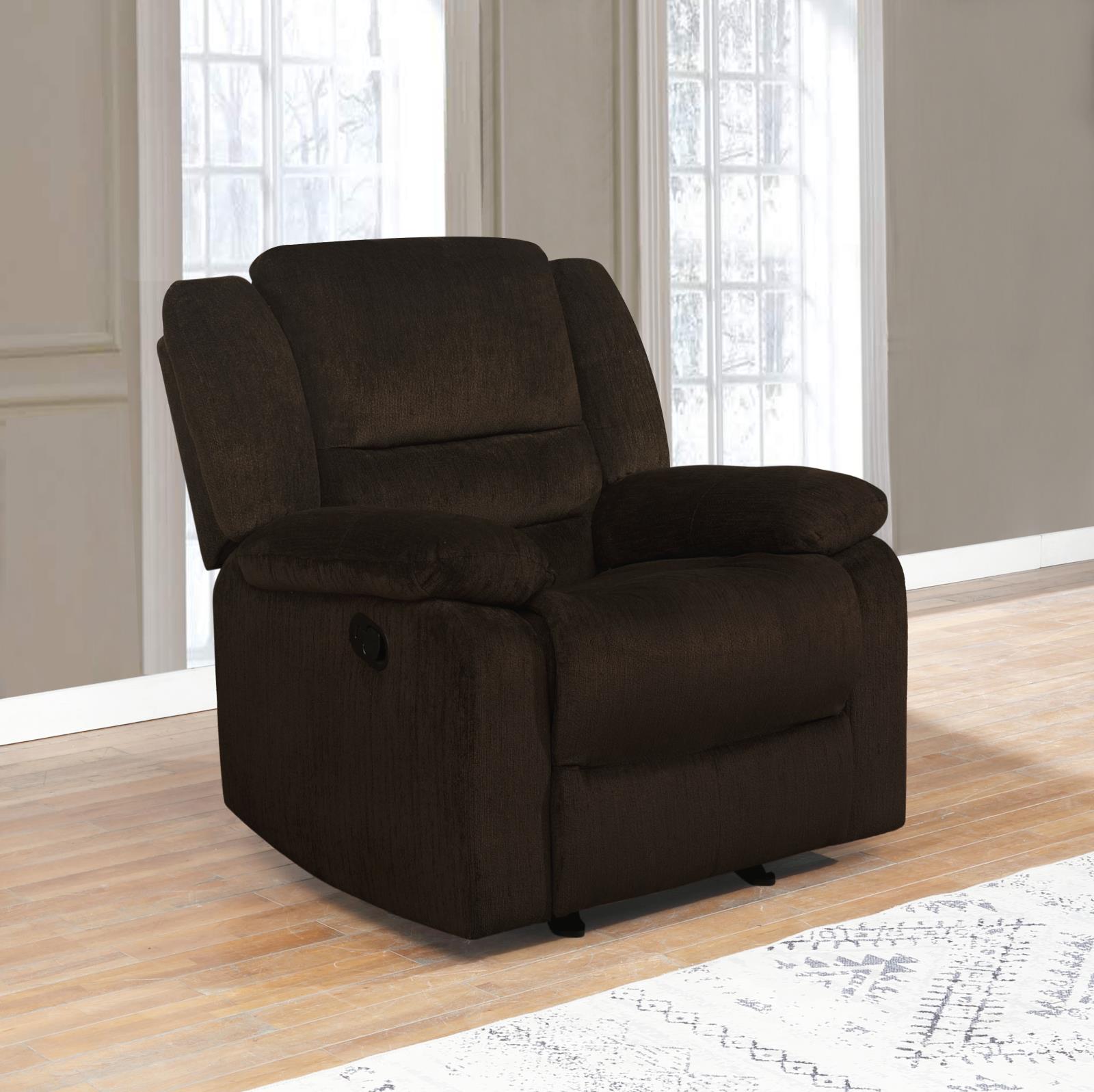 Gordon Upholstered Glider Recliner Chocolate - What A Room