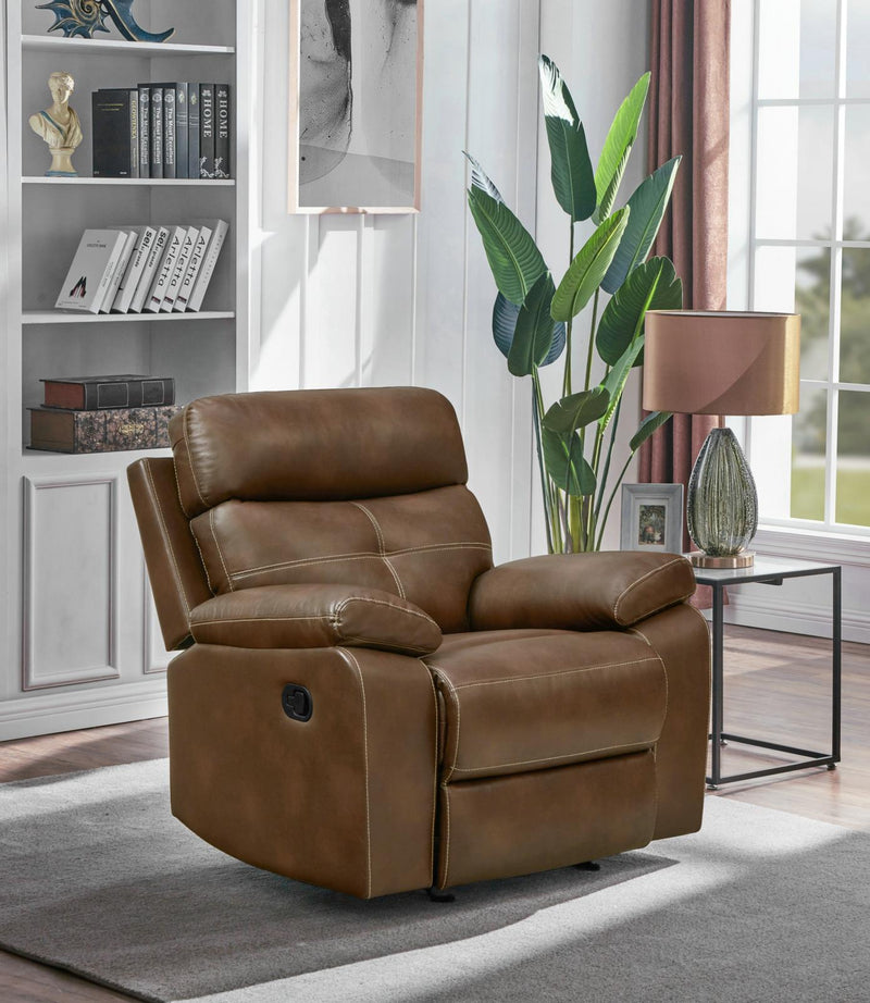 Damiano Upholstered Glider Recliner Tri-tone Brown - What A Room
