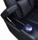 Delange Power^2 Recliner with Headrest Black - What A Room