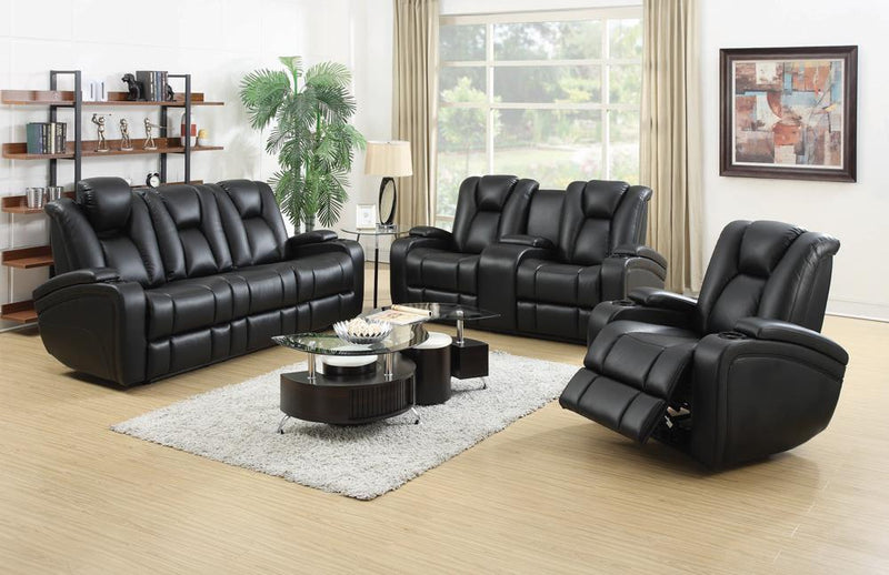 Delange Power^2 Recliner with Headrest Black - What A Room