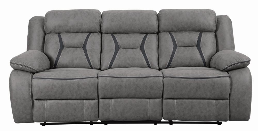 Higgins Pillow Top Arm Upholstered Motion Sofa Grey - What A Room