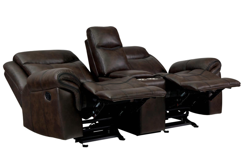Sawyer Upholstered Tufted Living Room Set Cocoa Brown - What A Room