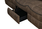 Sawyer Upholstered Tufted Living Room Set Macchiato Brown - What A Room