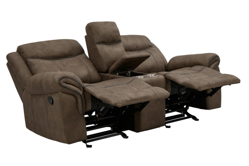 Sawyer Glider Loveseat with Console Macchiato - What A Room