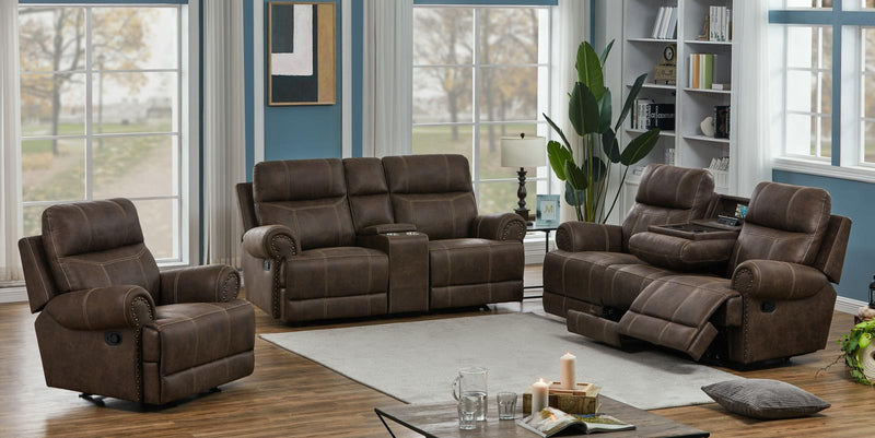 Brixton Upholstered Glider Recliner Buckskin Brown - What A Room