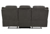 Wyatt Upholstered Motion Sofa with Drop-down Table Grey - What A Room