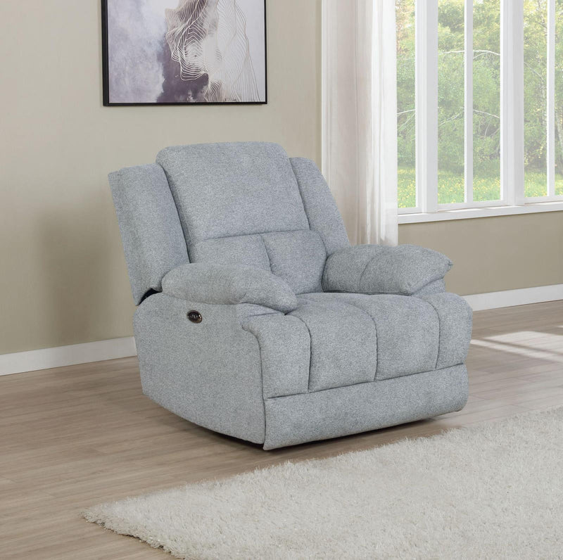 Waterbury Upholstered Power Glider Recliner Grey - What A Room