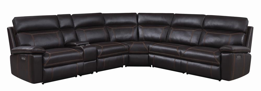 Albany 6-piece Power^2 Sectional Brown - What A Room