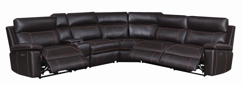 Albany 6-piece Power^2 Sectional Brown - What A Room
