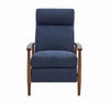 Upholstered Push-Back Recliner Navy Blue - What A Room