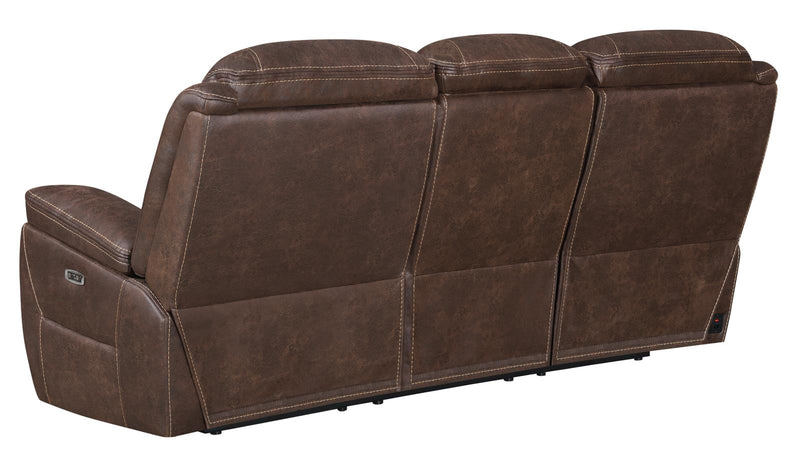 Hemer Upholstered Power^2 Sofa Chocolate - What A Room