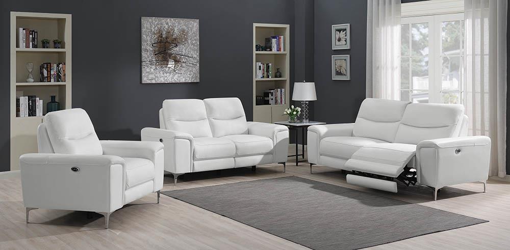 Largo 2-piece Upholstered Power Living Room Set White - What A Room
