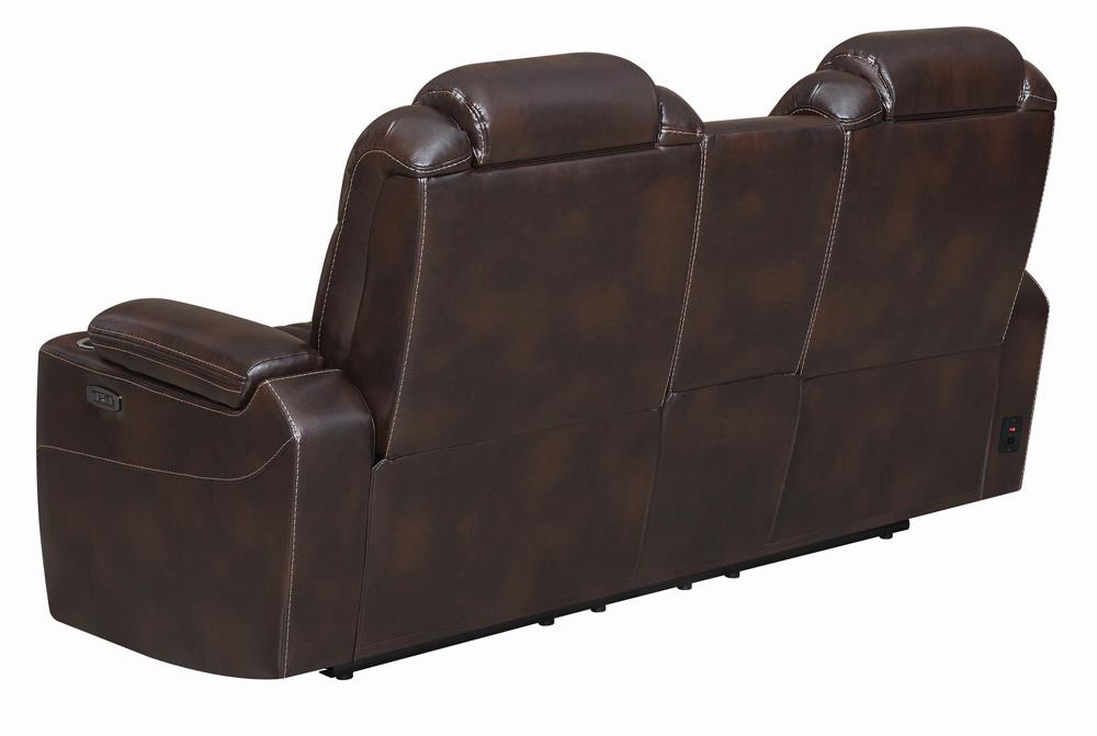 Korbach Upholstered Power^2 Loveseat Espresso - What A Room
