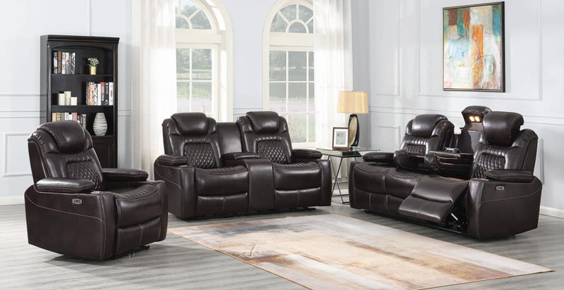 Korbach Upholstered Power^2 Recliner Espresso - What A Room