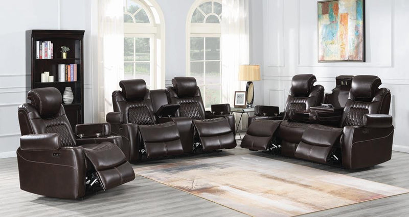 Korbach Upholstered Power^2 Recliner Espresso - What A Room