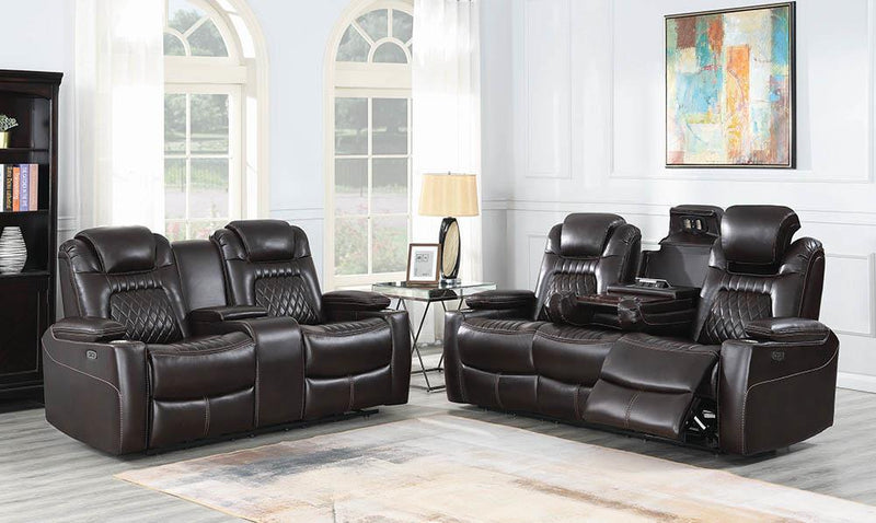 Korbach Upholstered Power^2 Recliner Espresso - What A Room