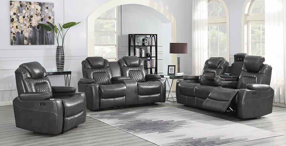 Korbach Upholstered Power^2 Sofa Charcoal - What A Room