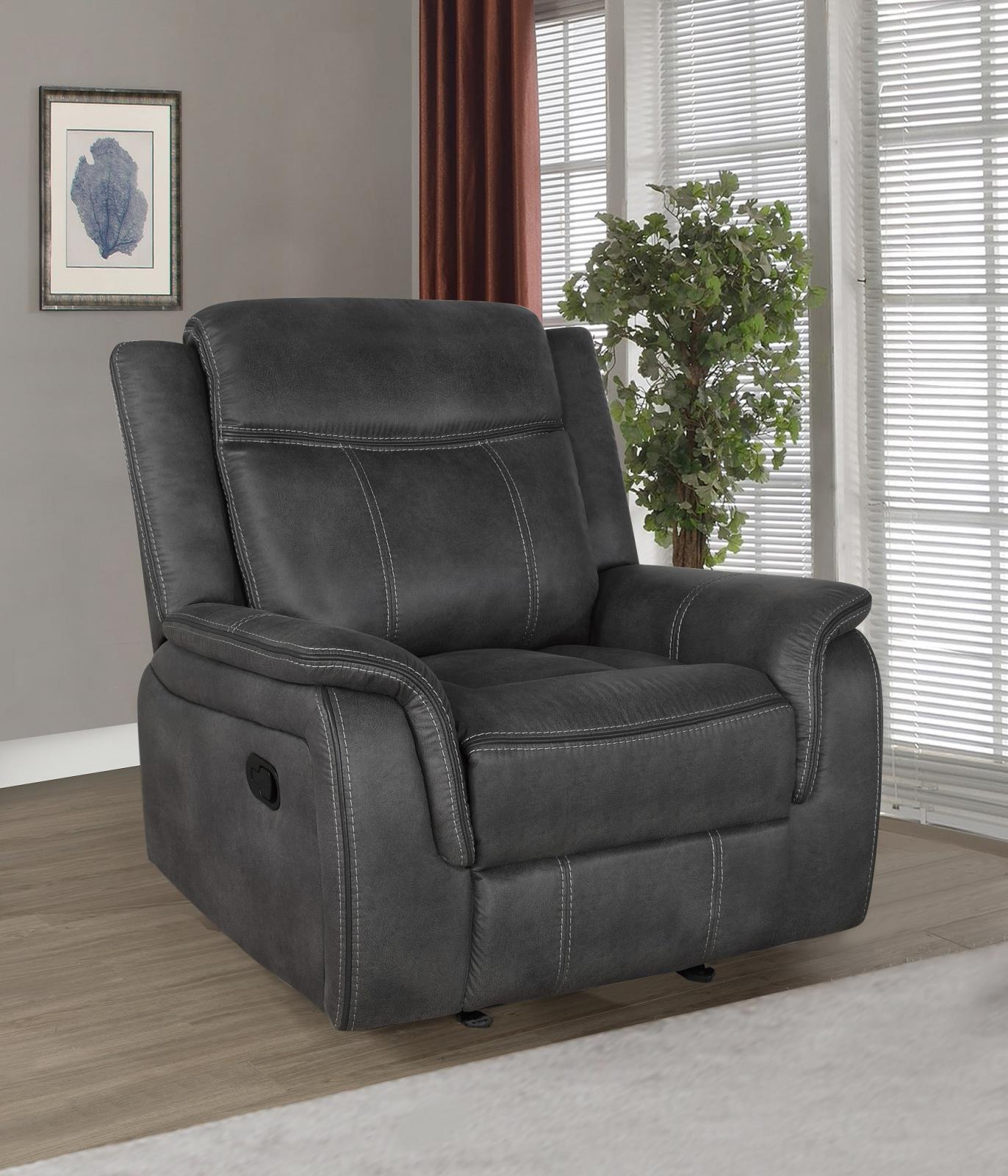 Lawrence Upholstered Tufted Back Glider Recliner - What A Room