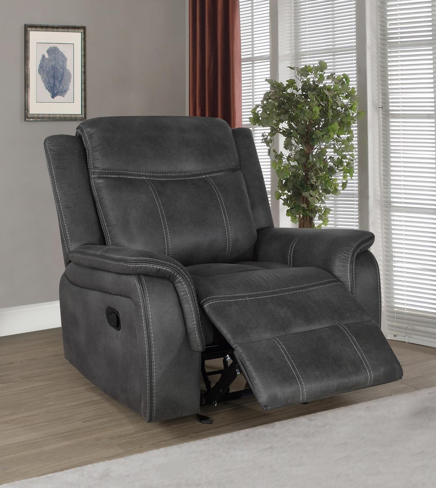 Lawrence Upholstered Tufted Back Glider Recliner - What A Room