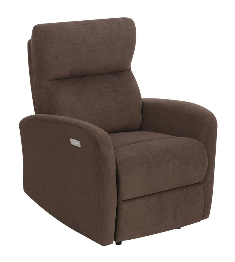 Upholstered Cushion Power Recliner Brown - What A Room