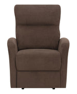 Upholstered Cushion Power Recliner Brown - What A Room