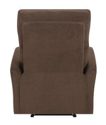 Upholstered Cushion Power Recliner Brown - What A Room