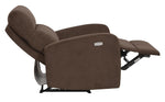Upholstered Cushion Power Recliner Brown - What A Room