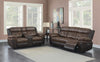 Saybrook Tufted Cushion Power Loveseat Chocolate and Dark Brown - What A Room