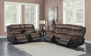 Saybrook Tufted Cushion Power Loveseat Chocolate and Dark Brown - What A Room