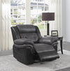 Saybrook Tufted Cushion Recliner Charcoal and Black - What A Room