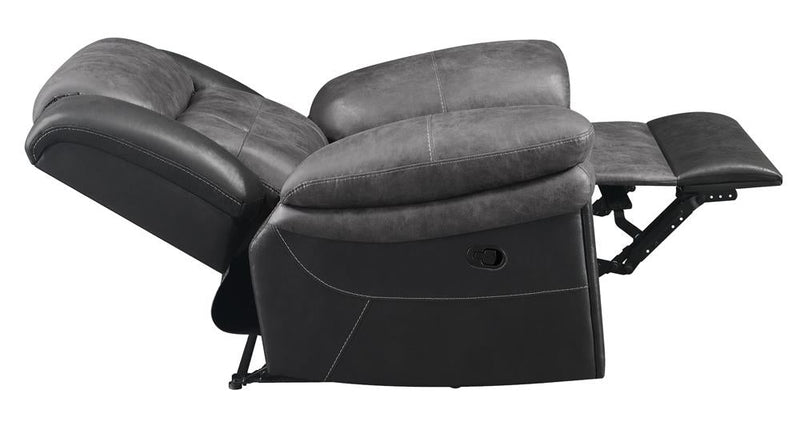 Saybrook Tufted Cushion Recliner Charcoal and Black - What A Room