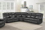 Shallowford 3-piece Upholstered Power^2 Sectional Hand Rubbed Charcoal - What A Room