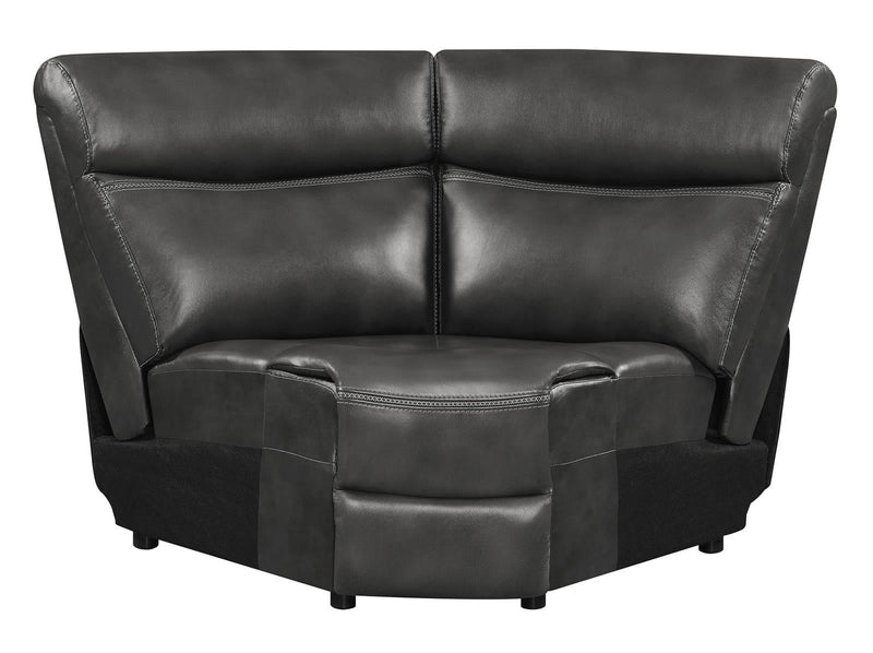 Shallowford 3-piece Upholstered Power^2 Sectional Hand Rubbed Charcoal - What A Room