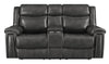 Shallowford Upholstered Power^2 Loveseat with Console Hand Rubbed Charcoal - What A Room