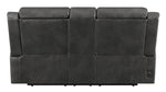 Shallowford Upholstered Power^2 Loveseat with Console Hand Rubbed Charcoal - What A Room