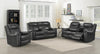 Shallowford Upholstered Power^2 Loveseat with Console Hand Rubbed Charcoal - What A Room
