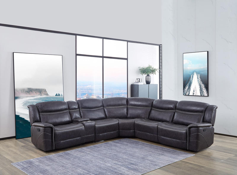 Bluefield 6-piece Modular Motion Sectional Charcoal - What A Room