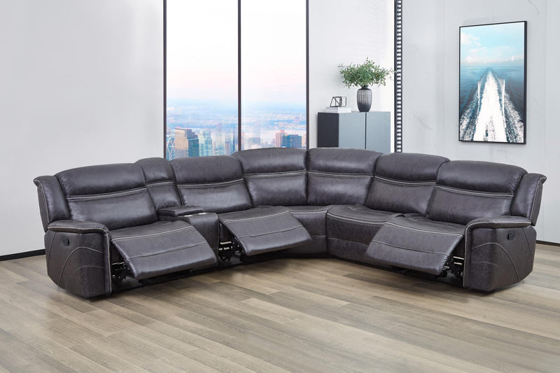 Bluefield 6-piece Modular Motion Sectional Charcoal - What A Room