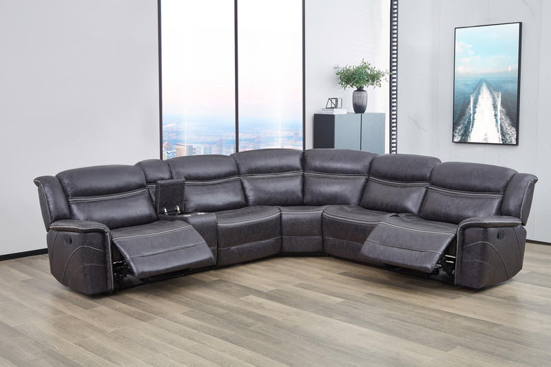 Bluefield 6-piece Modular Motion Sectional Charcoal - What A Room