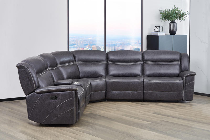 Bluefield 6-piece Modular Motion Sectional Charcoal - What A Room