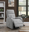 Tufted Upholstered Power Lift Recliner Grey - What A Room