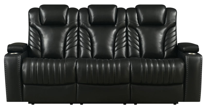 Bismark Power^2 Sofa with Drop-down Table Black - What A Room