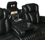 Bismark Power^2 Sofa with Drop-down Table Black - What A Room