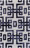 Contemporary rug with gorgeous watercolor effect in Indigo blue on off-white - What A Room Furniture store in Santa Clara