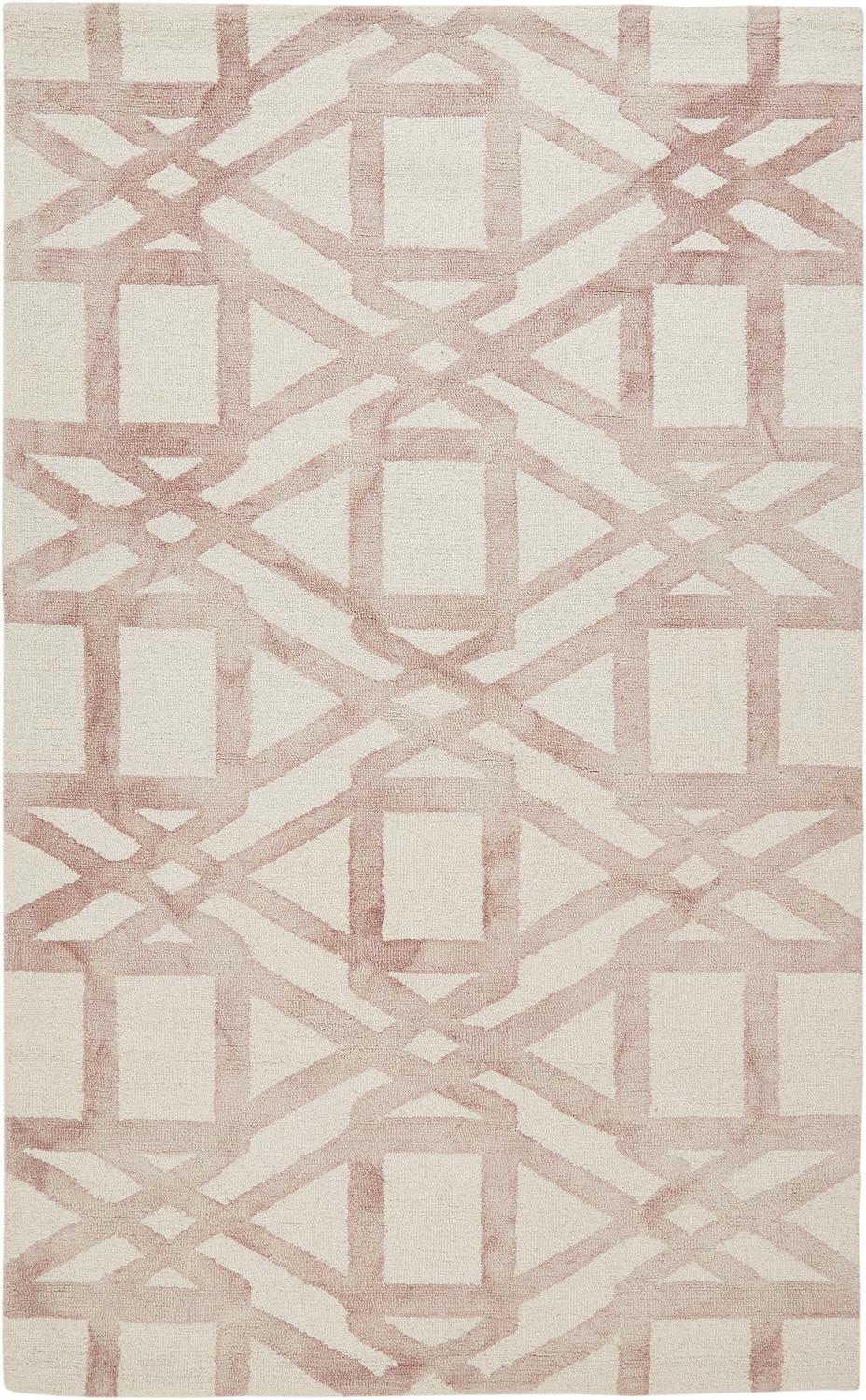Unbelievable watercolor effect on contemproary rug with muted blush color tone - Santa Clara Furniture Store