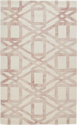 Unbelievable watercolor effect on contemproary rug with muted blush color tone - Santa Clara Furniture Store