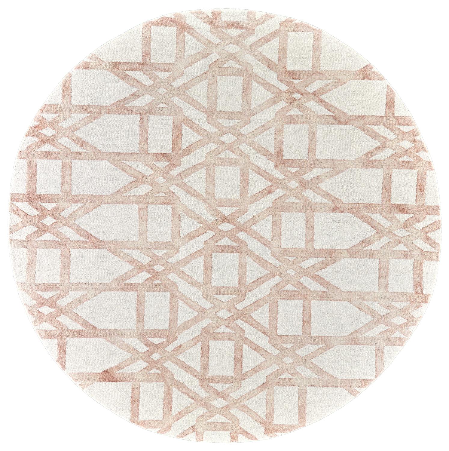 Incredible Round rug with watercolor blush effect - What A Room Furniture Store in Santa Clara