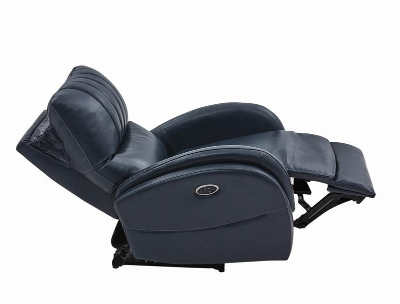 Upholstered Power^3 Recliner with Power Lumbar Blue - What A Room